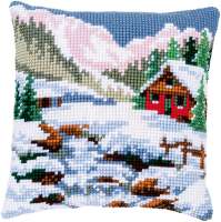Набор для вышивания подушки VERVACO арт vervaco.PN-0150836 "Зимний пейзаж"