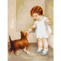 Набор для вышивания LUCA-S арт. арт. B372 Девочка с собакой 