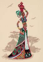 Набор для вышивания ПАННА "Золотая серия" арт. panna.NM-7270 "Женщины мира. Африка"