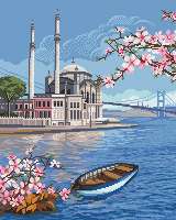 Кристальная (алмазная) мозаика "ФРЕЯ" арт. freya.ALVK-29 "Стамбул в цветах весны"