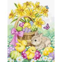 Набор для вышивания крестом Letistitch арт. LETI.L8033 "Easter Rabbit and Chicks"