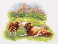 Набор для вышивания "ПАННА" арт. panna.J-7242 "Мать и дитя. Коровы"