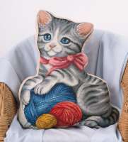 Набор для вышивания ПАННА арт.ПД-1884 Подушка Мой котенок