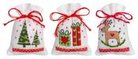 Набор для вышивания мешочков (саше) VERVACO арт vervaco.PN-0188100 "Рождественские фигурки"