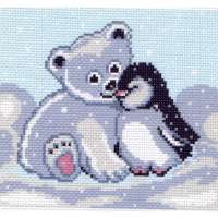 Рисунок на канве Матренин Посад арт. mposad.0126-1 "Мишка и пингвин"
