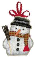 Набор для вышивания елочной игрушки LE BONHEUR DES DAMES  арт.2726 "Bonhomme de neige" (снеговик)