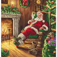 Набор для вышивания крестом Letistitch арт. LETI.L8052 "Santa's rest by the chimney"