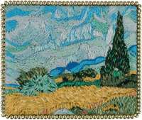 Набор для вышивания "ПАННА" "Живая картина" арт.panna.MET-JK-2266 "Брошь. Пшеничное поле с кипарисами"