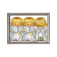 Набор для вышивания бусинами Larkes арт.larkes.Н4129 "Певчие ангелочки"