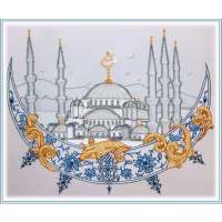 Набор для вышивания хрустальными бусинами ОБРАЗА В КАМЕНЬЯХ арт.obvk.4102 "Голубая мечеть"