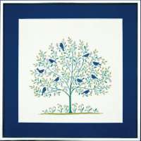 Набор для вышивания Haandarbejdets Fremme арт.30-5334 "Дерево с синими птицами"
