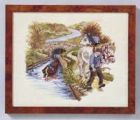 Набор для вышивания OEHLENSCHLAGER арт.99524 "Фермер у реки"
