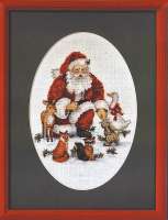Набор для вышивания OEHLENSCHLAGER арт.99316 "Санта с животными"