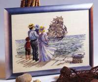 Набор для вышивания OEHLENSCHLAGER арт.65126 "Семья у океана"