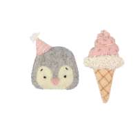 Набор для шитья "Miadolla" арт.miadolla.TF-0370 Броши «Пингвин и мороженое»