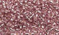 Бисер Preciosa 10/0 арт. TSL цв.78295 / 331-19001 уп.50г розово-сиреневый, серебряная линия внутри