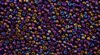 Бисер чешский PRECIOSA круглый 10/0 21060 фиолетовый прозрачный радужный 50 грамм