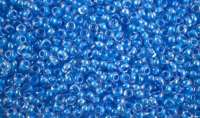 Бисер чешский PRECIOSA круглый 10/0 38636 прозрачный, голубая линия внутри 50 грамм