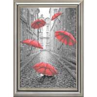 Набор для вышивания Larkes арт.Н3486 "Красные зонтики"