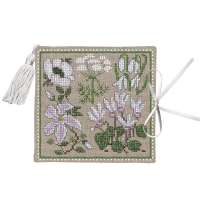 Набор для вышивания чехла для игл Le Bonheur des dames арт.3481 "ÉTUI À AIGUILLES FLEURS BLANCHES" (Белые цветы)
