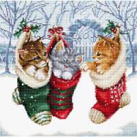 Набор для вышивания Letistitch арт.L8087 "Snowy Kitties"