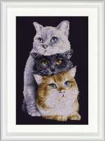 Набор для вышивания DUTCH STITCH BROTHERS арт.DSB015A Три кота