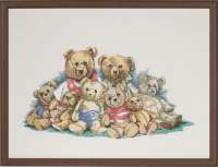 Набор для вышивания PERMIN арт.90-9581 Семья мишек