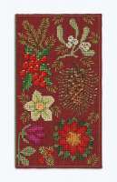 Набор для вышивания Le Bonheur des dames арт.3243  Футляр для очков Spectacle case christmas flowers Рождественские цветы