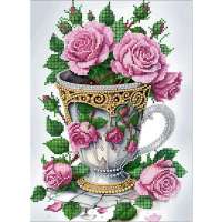 Набор для вышивания бусинами larkes арт.Н4217 Чайная роза