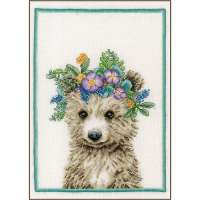 Набор для вышивания Lanarte арт.PN-0200867 Flower crown bear