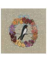 Набор для вышивания Le Bonheur des dames 2695 August wreath - Swallow Августовский венок Ласточка