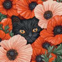 Набор для вышивания Letistitch L9949 Poppy Eyes Маковые глазки