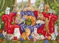 Набор для вышивания Letistitch L9946 Meow Manor Мяу Манор