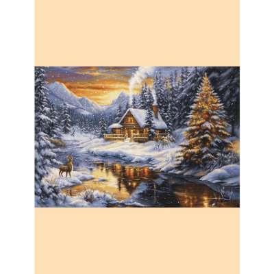 Набор для вышивания LUCA-S B721 Зимний вечер в горах