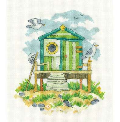 Набор для вышивания Heritage BHGR1746A Зеленый пляжный домик