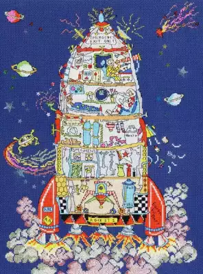 Набор для вышивания BOTHY THREADS XCT6 Cut Thru' Ракета