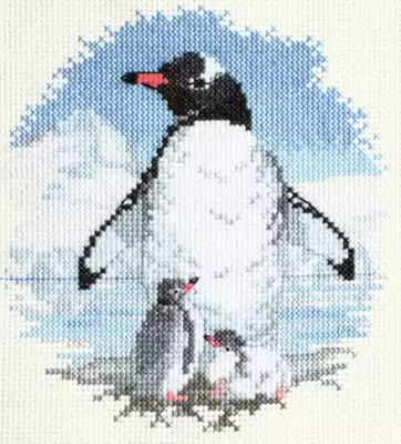 Набор для вышивания BOTHY THREADS DWPN01 Birds - Penguins And Chicks Птицы - пингвины и птенцы