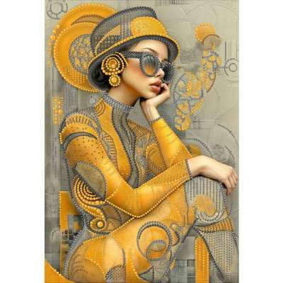 Набор для вышивания бусинами larkes Н3715 Абстракция 4