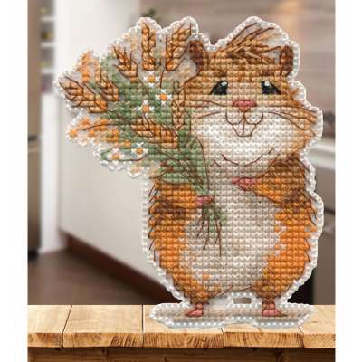 Набор для вышивания крестом Овен 1715 Магнит. Хомяк