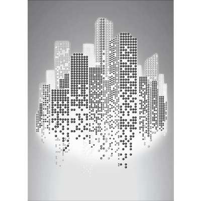 Рисунок на ткани вышивания бусинами larkes К4262 Город