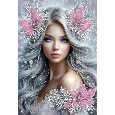 Рисунок на ткани вышивания бусинами larkes К3728 Фея