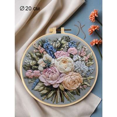 Набор для вышивания гладью yoli.115 "Нежный букет"