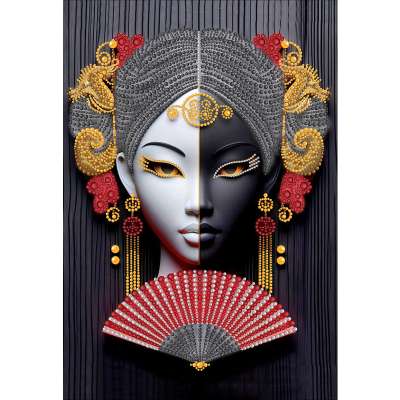 Рисунок на ткани вышивания бусинами larkes К3733 Маска 2