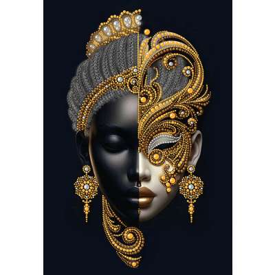 Рисунок на ткани вышивания бусинами larkes К3732 Маска 1