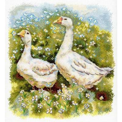 Набор для вышивания М.П. Студия НВ-970 Гуси на прогулке