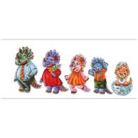 Набор для вышивания ИВАНКА арт.0-36 Семья динозавров.