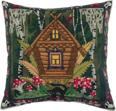 Набор для вышивания ПАННА PD-7446 Подушка. Избушка Бабы Яги
