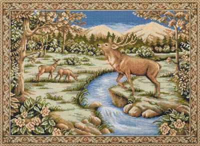 Набор для вышивания ПАННА O-7489 Гобелен с оленями