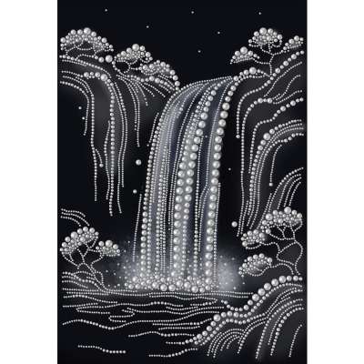 Рисунок на ткани вышивания бусинами larkes К3739 Водопад