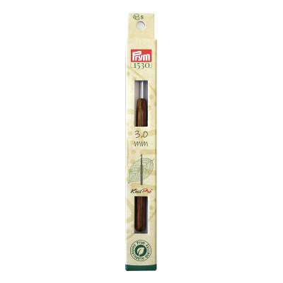 "PRYM" 223512 крючок для вязания "Природный" ("Natural") алюминий d 3.0 мм в картонной упаковке с европодвесом